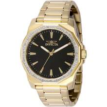 Invicta 49107 Men's  Yellow Gold Case Black Dial Watch - 黑色 - 查看 2
