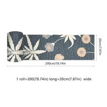 Papel tapiz autoadhesivo y removible con patrón de flores y hierba, rollo de papel tapiz autoadhesivo y resistente al agua que se puede cortar a medida, adecuado para baño, ducha, cocina, sala de estar, oficina y decoración de habitaciones, decoración del hogar, decoración de paredes. Tamaño de 3.94/5.9*78.74 pulgadas adecuado para decoración parcial, tamaño de 7.87/11.81*78.74 pulgadas adecuado para aplicación en áreas grandes.