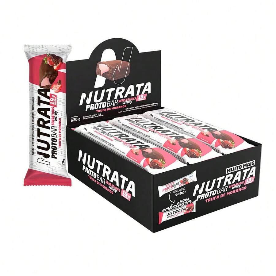 Nutrata Protobar Protobar Sensations Whey Strawberry Truffle Display With 9 Bars 70g - 感覺 - 查看 1