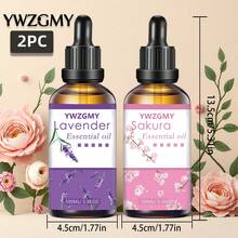 2 件 100ML 花香精油套装、扩散器、蜡烛、香薰石、加湿器、生日礼物、汽车扩散器、节日礼物、派对礼物、家居香薰油补充装