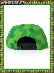 1pc Minecraft Officially Licensed Creeper Fashionable Canvas Hat Baseball Cap Peaked Cap Daily Commuting Working Travelling Adjustable Outdoor Sun Hat For Family Friends Funny Birthday Party Gift