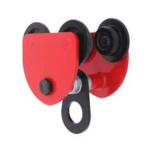 SENDERPICK 1T Rolling Trolley Push Beam Trolley Manual Plain Trolley - Red and Black - View 11