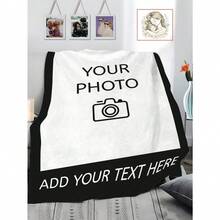 Customized Blankets & Flannel Personalized Photo And Text/Name Blankets ...