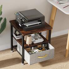 Mesas De Noche Buró Para Recámara Con Estantes Minimalista Mesa De Centro Con Cajón Mesa De Noche Mesa Auxiliar Mesas Para Jardín Con Cajón Mesa De Noche Mesas Laterales - Granate - Ver 6