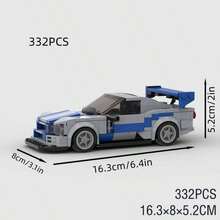 MIKEMENG Gray/Black Racing Car Building Blocks Set, STEM Creative Puzzle Toy For Kids, DIY Car Model Kit For Boys, Birthday/Halloween/Christmas Gift For Husband/Boyfriend, Collectible And Room Decor, Affordable Present