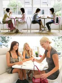 1/2pcs Creative Bag Hanging Rack Handbag Hook Folding Storage Rack, Portable Key Ring Alloy Table Hook Hardware Home Organizer, Bag Accessories Bag Table Hanger Collection Desk Hooks For Purse, Restaurant ,Travel Outdoor Storage HangerBar ,Silver,Gold Hook Holder