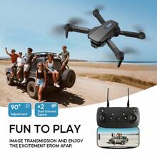 TOKQI E88 Drone Quadcopter, 720P HD Camera Light Flow Fixed Height Hover, One-Button 360° Stunt Flip, One Button Lifting, Entry-Level Folding Remote Control Dron Toy– Ideal Gift For Christmas, Halloween, And Thanksgiving.Thanksgiving.