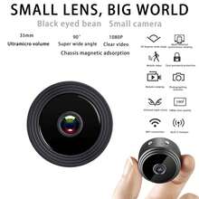 Security Cameras Wireless Wifi Indoor,HD 1080P Mini Camera Wireless Wifi Security Cam Night Vision Motion Detects With 360 °   Adjust For Home Outdoor Indoor Gifts