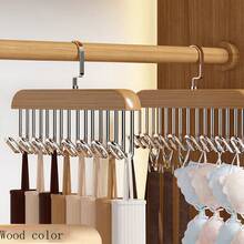 1 Peça Cabide Multifuncional de Madeira em Onda com 8 Ganchos, Material de Madeira Não Acabada, Suporte de Armazenamento de Roupa Íntima Economizador de Espaço para Sutiãs e Alças