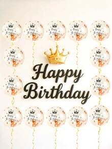 10/20/30 Stücke Glückwunsch Geburtstagskrone Rose Gold funkelnde Luftballons, geeignet für Baby Geburtstagsfeiern, Baby-Shower, Baby-Themen-Partys, Baby Jahresfeste