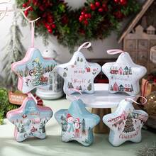 1 Piece Of Christmas Decoration - Creative Cartoon Candy Box - Christmas Tin Box - Storage Box With Lanyard - Multicolor - View 10
