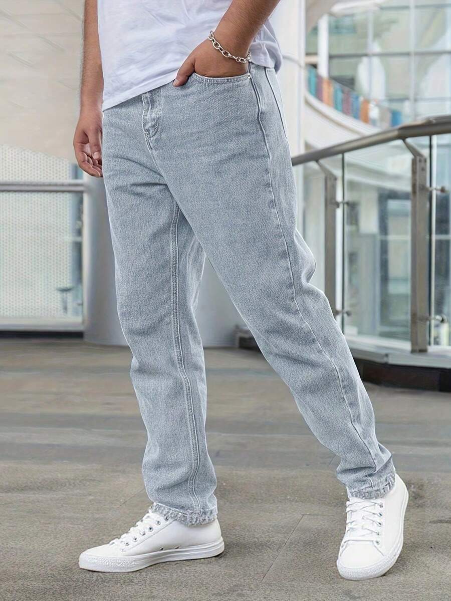 Teenage Boy Casual Loose Fit Jeans