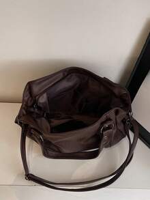 New Arrival Large Capacity Casual Tote Bag - Coffee - View 5