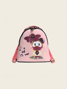 NCosmos Bear 'Give You A Little Red Flower' Series Backpack, Birthday Gift, Back-To-School Gift - Rose Red With Green - View 10