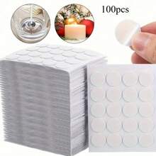 100pcs High Temperature Resistant Candle Wicks: Strong Adhesive, Double-Sided Design, Easy To Use, Suitable For And Clean DIY Candle Making Double-Sided Tape