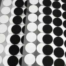 100 piezas/50 pares, 200 piezas/100 pares, 1000 piezas/500 pares de Cierres de gancho y bucle de nailon adhesivos por ambos lados de 2 cm/0.78 pulgadas, en blanco y negro, adecuados para el aula, la oficina, el hogar, de forma redonda, 2 piezas como 1 set