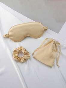 Sleep Eye Mask Set - Include Mask, Hair Band And Storage Bag, Breathable Satin Blindfold, Lightweight Blackout Eye Cover For Home, Bed, Airplane And Spa (Pink),Perfect Choice For Party Favors For Birthdays, Christmas, Halloween, And Other Celebrations. - Multicolor - View 20