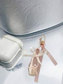 Handmade Ballet Shoes Phone Charm, Mini Satin Ballet Style Keychain, Pink Beaded Ballet Shoes Keychain - Customizable And Detachable, Fashion Accessory, Personalized Gift, Can Be Hung On Bags, Travel Essentials, Christmas, Halloween Gift - Multicolor - View 8