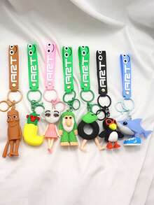 1 قطعة سلسلة مفاتيح كرتونية لمخلوق أسطوري من فانتازيا Y2K الإيطالية، تميمة معلقة "تونغ تونغ ساحور"، سلسلة مفاتيح سيارة بطراز "تراللاروترالالا" انتزاعي، مع سلسلة رقبة ملونة بعبارة "فن"، سلسلة مفاتيح إبداعية غريبة، عناصر إبداعية ثقافية وطنية، إكسسوارات شخصية للطلاب، سلاسل مفاتيح مضحكة للمراهقين والأطفال، ديكور مضحك لحقيبة وسيارة - متعدد الألوان - مشاهدة 10