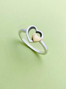 1pc Simple Unique 925 Sterling Silver Love Ring Women Fine Jewelry Gift