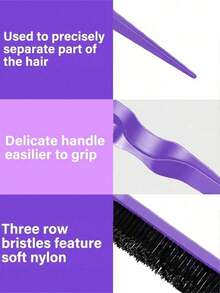 7件套美发造型工具套装，包括200毫升喷雾瓶、顺发梳、蓬松梳、尖尾梳、发际线梳、编发工具、弹性发圈剪钳、一次性发圈取下器、卷发圈取下器 - 彩色 - 查看 9