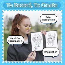 1pc A5 Reusable Sketchbook, White Drawing Board, PU Leather Waterproof & Durable Cover, Suitable For Outdoor Sketching, Office Meetings, Lectures, Note-Taking, Back To School