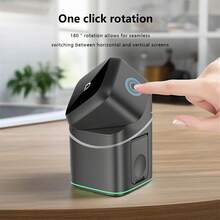 محطة شحن لاسلكية 3 في 1، محطة شحن لاسلكية محمولة، حامل شحن لاسلكي قابل للتدوير، مناسب لموديلات هواتف محمولة وسماعات رأس متنوعة، متوافق فقط مع ساعات أبل