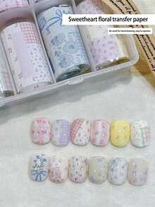 10 Peças Conjunto Variado de Adesivos Térmicos de Transferência Simples, Elementos Desenhados à Mão Criativos Céu Estrelado, Xadrez, Estrelas, Letras em Inglês, Rede, Denim, Laço, Coração, Cereja, Patchwork, Floral, Estilo Francês Chique, Holográfico, Estilo Chinês Clássico, Decoração de Arte de Unhas Acessórios DIY, Adequado para Livros, Papelaria, Desktops, Tablets, Vidro, Scrapbooking, Ótimo Presente com Caneta de Silicone de Duas Pontas