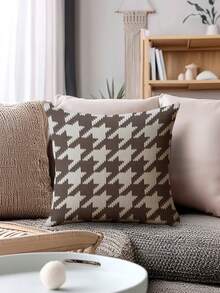 4 pièces Housses de coussin géométriques bohèmes avec fermeture éclair - Lavables en machine, imprimés recto-verso en marron, noir, beige et blanc - Parfaits pour la décoration du salon et de la chambre à coucher (Inserts de coussin non inclus), Coussins décoratifs - Tabac - Voir 8