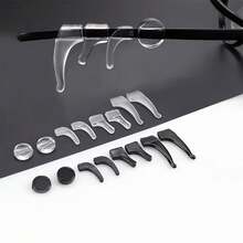 4/8/16 Peças Ganchos de Orelha Antiderrapantes de Silicone para Óculos, Apoios de Orelha Antiderrapantes - Transparente e Preto, Incluindo 1 Par de Cada Tamanho Grande, Médio e Pequeno, Redondo, Clipes de Orelha para Óculos, Suportes Antiderrapantes, Mangas de Ponta de Óculos, Suportes de Óculos, Adequados para Óculos, Óculos de Sol, Óculos para Esportes e Atividades ao Ar Livre, Fixadores de Óculos Confortáveis, Adequados para Óculos de Sol, Óculos, Óculos etc., Acessórios de Óculos, Presente do Dia dos Professores, Presente do Dia dos Pais