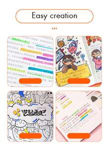 3 pezzi Mini evidenziatori pastello caramella, 6 colori carini con punta a scalpello per feste a tema caramelle, compleanni, disegno, realizzazione di cartellone, diari, biglietti di auguri, forniture scolastiche e per ufficio, ritorno a scuola