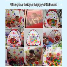 Namiot dziecięcy w czerwone kropki, 4-panelowy, odpowiedni dla chłopców i dziewczynek, składany i łatwy do przechowywania – namiot do zabawy dla dzieci do użytku wewnątrz i na zewnątrz, domek do odgrywania ról, najlepszy prezent urodzinowy/świąteczny dla dzieci, dekoracja na Boże Narodzenie/Halloween (styl losowy)