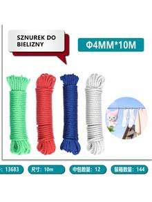 Varal de Nylon Extra-Durável - Portátil, À Prova de Vento e Antiderrapante para Secagem em Varandas Externas, Corda de Viagem Multiuso, Cor Aleatória - Multicolorido - Ver 1