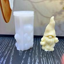 Mucegai de silicon pentru lumânări de Crăciun, dovleac, craniu, gnom, mucegai de mătură DIY, gnom