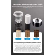 1 filtro + 5 filtros de repuesto, filtro de cabezal de ducha, elimina eficazmente los metales pesados, mejora la salud de la piel y el cabello, filtración de 6 etapas, mejora la calidad del agua