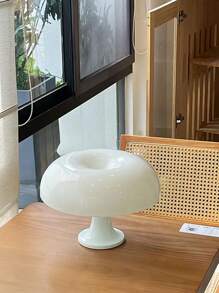 1pc LED Mushroom Desk Lamp, Romantic Atmosphere Decor With Bright Light, Smooth Plastic Design, Suitable For Bedroom, Living Room, Bedside, Hotel, Party, Valentine's Day, Halloween, Christmas, Thanksgiving, Can Be Used As Holiday/Housewarming Gift (White/Orange)