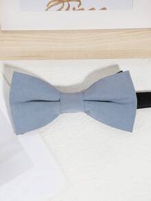 1pc Men's Casual Solid Color Simple Design Dual Layer Bowknot,Suitable For Wedding,Party,Gift,Prom Accessories, Wear With Suit Men Necktie - A - View 18