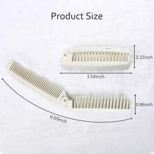 Women's Travel Comb, 4-Piece Set. Double-Headed, Foldable, Portable, Mini, Compact, Foldable Hairbrush Suitable For All Hair Types. Suitable For Use During Exercise, While Driving, When Carrying Around, Or At Work