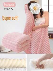 1pc Customized Embroidered Coral Fleece Bath Towel - Super Soft, Quick Drying, Highly Absorbent - Suitable For Wedding And Christmas Gifts, Spa, Beach, Daily Use (Adult Size, Home)