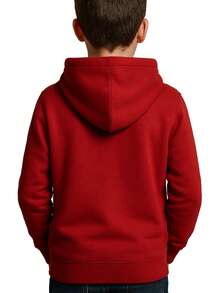Luxury Children's  Sweatshirt With Hood Cotton Comfortable Child Various Colors And Sizes - Đỏ - Xem 2