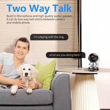 Cámara Interior, Cámara Robot WiFi 1080P para Segurid ad en el Hogar, Cámara para Mascotas, Monitor para Bebés con Aplicación, Cámara Giratoria Inteligente con Detección - Gris - Ver 7