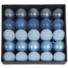 25pcs/Box New 6cm/2.36in Christmas Balls, Thickened Anti-Drop Christmas Tree Hanging Balls, Holiday Party Decorations Home Decor Christmas Decorations Room Decor