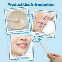 10 Piezas de Varitas de Cera para la Nariz, Eliminación de Vello Nasal con Boquilla, Limpieza de Cavidad Nasal, Eliminación de Vello de Oreja, Eliminación de Vello de Cejas y Rostro