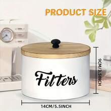 1pc Women's Sanitary Napkin Storage Box, Wooden Bathroom Storage Box With Lid, Small Item Storage Box, Design, Soft Cork, Durable, Black, Not Waterproof, Can Be Used For Women's Hygiene Products