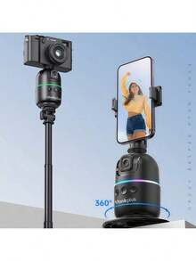 Lenovo H1C Tracking Gimbal With Face Recognition, 360° Panoramic Rotation, Gesture Control, And Three-Axis Mechanical Image Stabilization (Black) - Black - View 1