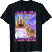 Idk How Much Longer I Can Slay Capybara T-Shirt - 黑色 16 - 查看 1