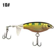 Topline Tackle 1/4 件 6 克/10 克鱼饵带螺旋桨，跳饵，鱼钩，硬饵，摆动软尾渔具，适用于鲶鱼和鲈鱼 - 彩色 - 查看 15