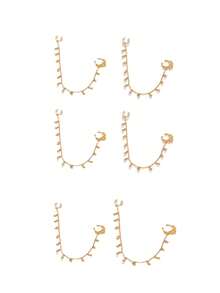 1 件铃铛和流苏鼻夹/耳夹，无需穿孔，适合男士和女士，优雅的礼物 - 彩色 - 查看 13