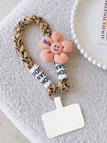 1 件向日葵设计三股编织挂绳手机带，时尚耐用，适合户外活动，送给母亲、家人、朋友、生日、节日的礼物，手机挂饰，手机链 - 彩色 - 查看 23