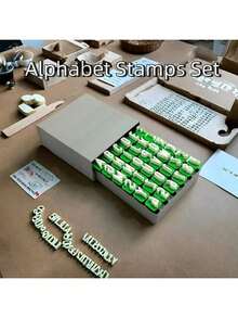 Polymer Clay Letter Stamp Set, Personalized Pottery Clay Stamp, DIY Embossing, Family Activities - Multicolor - View 1